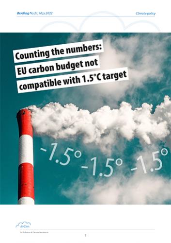Counting the numbers: EU carbon budget not compatible with 1.5°C target